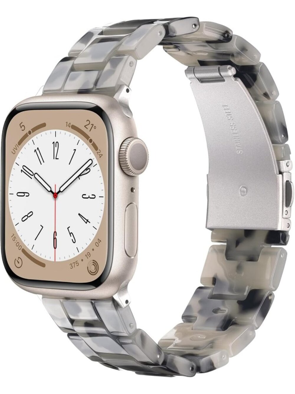 Women's Ink White Starlight Featherlight Resin Apple Band Lightweight Watch